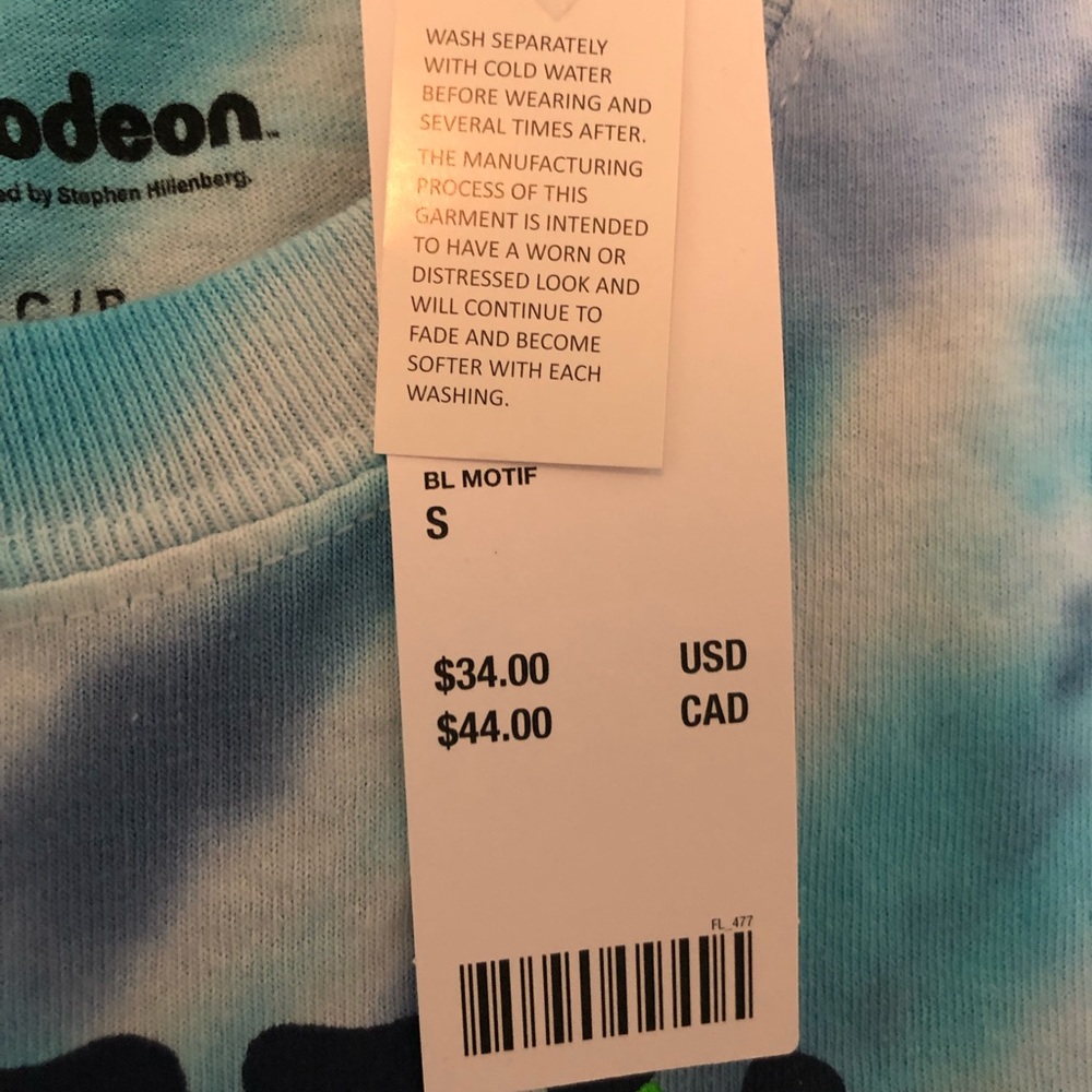 NWT Nickelodeon spongebob tie dye T-shirt - Picture 5 of 6